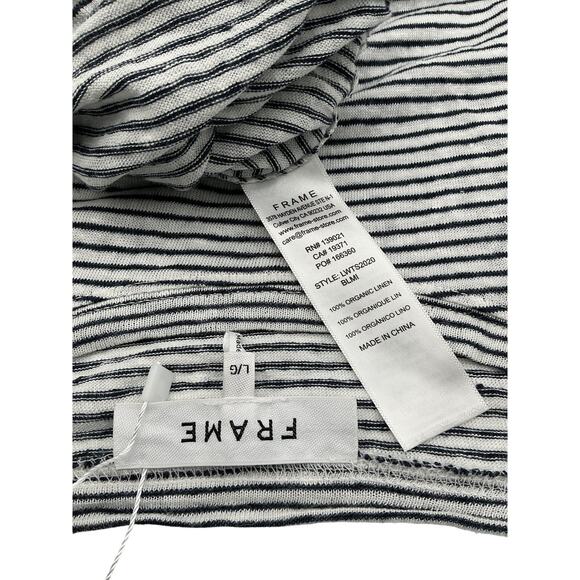 Frame 'Side' Black Cinch Muscle Tee Size L - Picture 4 of 4